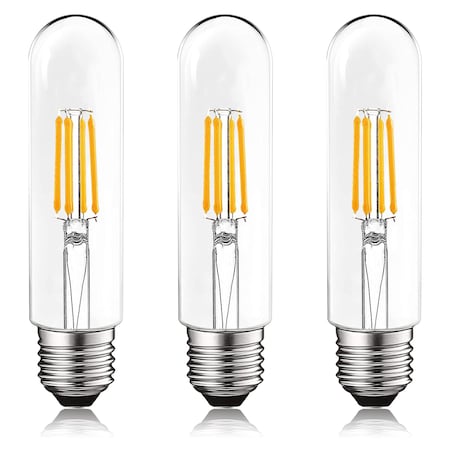 Luxrite T10 Edison LED Light Bulbs 5W (60W Equivalent) 500LM 2700K Warm White Dimmable E26 Base 3-Pack LR21626-3PK